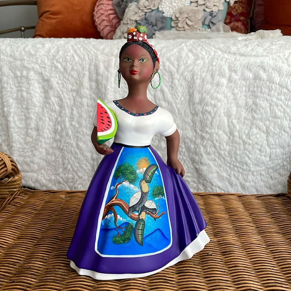 Doll, Ceramic Hand Made Hand Painted.
Signed by Artist.
